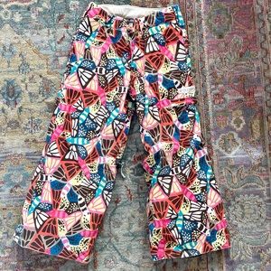 Kids / Youth Small Burton Snowpants EUC Butterfly print w adj length / width